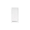 Kally Standing Bookcase, 3 Open Shelves, Matte White Wood, 41 Inch