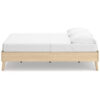 Abis Full Platform Bed, Natural Brown Wood, Low Profile Tapered Legs