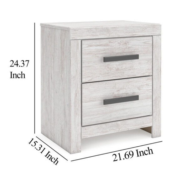 15022026699216e20c321.jpeg Cany Nightstand, 2 Drawers with Black Handles, Vintage Whitewash
