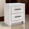 15022026699216e542038.jpeg Cany Nightstand, 2 Drawers with Black Handles, Vintage Whitewash