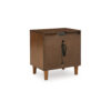 Jeyn Nightstand, 2 Drawers, Traditional Dark Brown Solid Hardwood