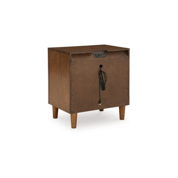 Jeyn Nightstand, 2 Drawers, Traditional Dark Brown Solid Hardwood