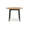 Gasy Dining Table, Extendable 26-42 Inch, Dark Green Wood, 2 Leaves