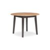 Gasy Dining Table, Extendable 26-42 Inch, Dark Brown Wood, 2 Leaves