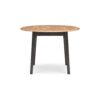 Gasy Dining Table, Extendable 26-42 Inch, Dark Brown Wood, 2 Leaves