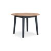 Gasy Dining Table, Extendable 26-42 Inch, Dark Blue, Wood, 2 Leaves