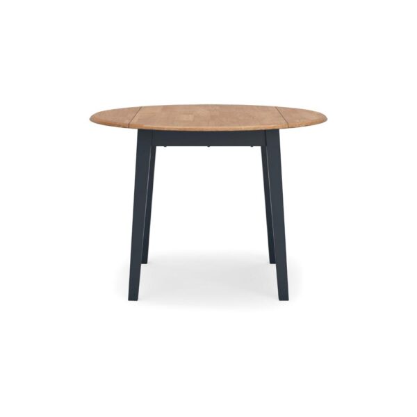 Gasy Dining Table, Extendable 26-42 Inch, Dark Blue, Wood, 2 Leaves