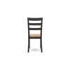 Gasy Dining Chair Set of 2, 17 Inch, Dark Brown Wood, Contoured Seat