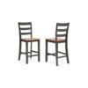 150220266992178594a80.jpeg Gasy Counter Height Chair Set of 2, 24 Inch Dark Brown, Contoured Seat