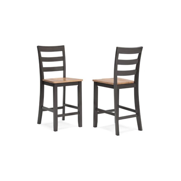 150220266992178594a80.jpeg Gasy Counter Height Chair Set of 2, 24 Inch Dark Brown, Contoured Seat