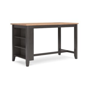 Gasy Counter Height Dining Table, 60 Inch, Brown, Mango Wood Veneer