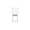 Gasy Dining Chair Set of 2, 22 Inch White and Brown Mango Wood Veneer