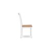 Gasy Dining Chair Set of 2, 22 Inch White and Brown Mango Wood Veneer