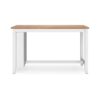 Gasy Counter Height Dining Table, 60 Inch White Brown Mango Wood