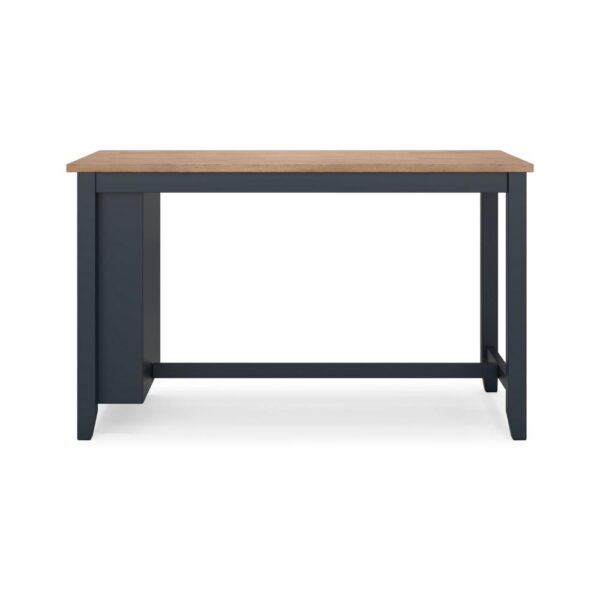 Gasy Counter Height Dining Table, 60 Inch, Dark Blue Brown Mango Wood