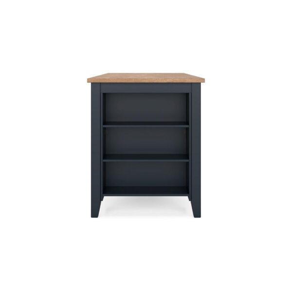 Gasy Counter Height Dining Table, 60 Inch, Dark Blue Brown Mango Wood