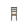 Gasy Dining Side Chair Set of 2, Dark Green Solid Wood, Contoured Seat