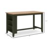 Gasy Counter Height Dining Table, 60 Inch, Green Mango Wood, Brown