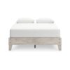 Shawn Queen Size Minimalist Platform Bed, Light Gray Wood, Low Profile