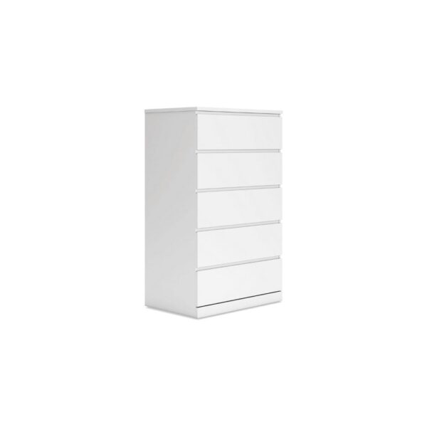 15022026699218b15c9e0.jpeg Onira Tall Dresser Chest, 5 Spacious Drawers, Modern White, 49 Inch
