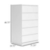 15022026699218b7900bc.jpeg Onira Tall Dresser Chest, 5 Spacious Drawers, Modern White, 49 Inch