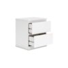 Onira Nightstand, 2 Spacious Drawers, Modern White Wood, 18 Inch