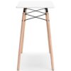 Laara Home Office Desk, White, Brown Wood, Metal Leg Braces, 36 Inch