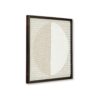 15022026699218dec4b98.jpeg Miji Wall Art Decor, Half Moon Circle Beige White Woven Detail 30 x 30