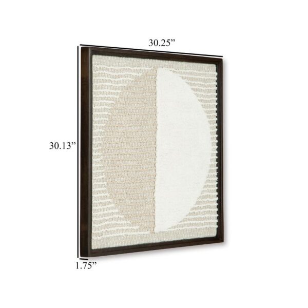 15022026699218e6b03bf.jpeg Miji Wall Art Decor, Half Moon Circle Beige White Woven Detail 30 x 30