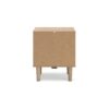 15022026699218ee68b99.jpeg Ciel Nightstand w USB LED, Faux Linen Laminate, Cane Drawer, Oak Brown