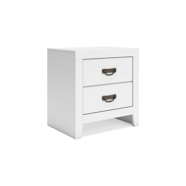 15022026699218f7967b7.jpeg Feo Bedside Nightstand, 2 Drawers, White Okoume Finish, Solid Hardwood