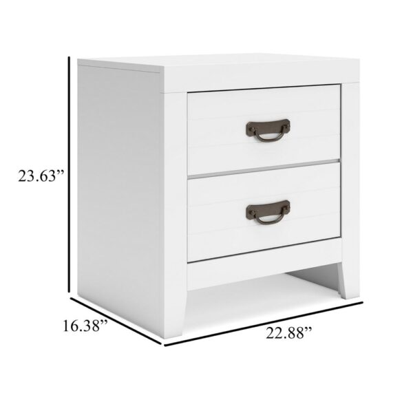 15022026699218fed0ac6.jpeg Feo Bedside Nightstand, 2 Drawers, White Okoume Finish, Solid Hardwood