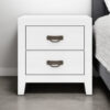 1502202669921900990fd.jpeg Feo Bedside Nightstand, 2 Drawers, White Okoume Finish, Solid Hardwood