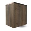 Zoey Nightstand w 2 Drawers, USB Port, Rustic Brown Plank Details