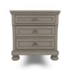 15022026699219315cbc5.jpeg Ryno Nightstand, 2 Drawers, Pull Out Tray, Nickel Round Knobs, Gray