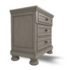 150220266992193469e86.jpeg Ryno Nightstand, 2 Drawers, Pull Out Tray, Nickel Round Knobs, Gray