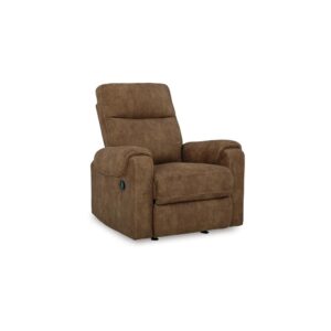 Woli Manual Rocker Recliner Chair, 39 Inch Classic Brown Faux Leather