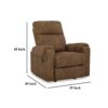 Woli Manual Rocker Recliner Chair, 39 Inch Classic Brown Faux Leather