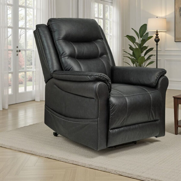 1502202669921994532e8.jpeg Otim Power Lift Recliner Chair, 35in, Heat Massage, Black Faux Leather