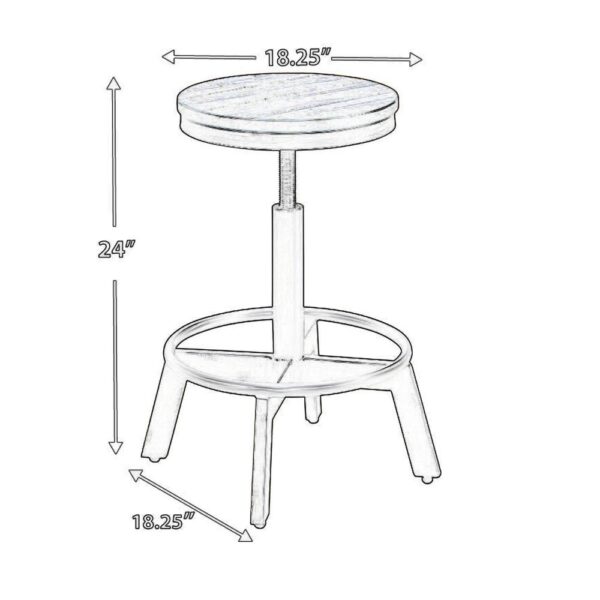 Jin Swivel Counter Height Stool Set of 2, Dining Adjustable, Brown