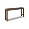 Jin Counter Height 72 Inch Long Slim Table, Distressed Brown Wood