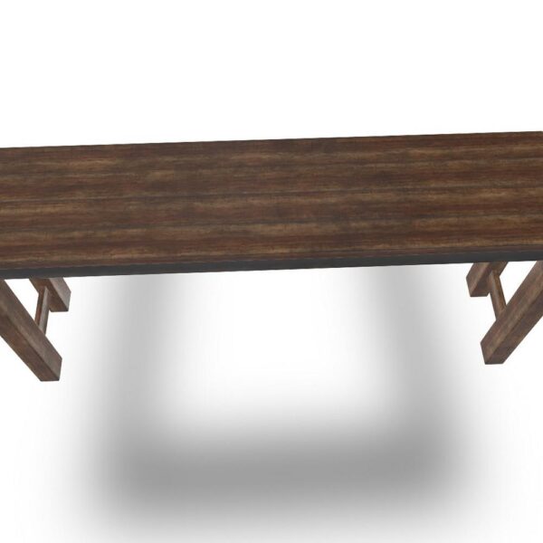 Jin Counter Height 72 Inch Long Slim Table, Distressed Brown Wood