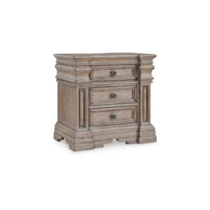 15022026699219edd71e4.jpeg Blaie Nightstand, 3 Drawer, 29 inch, Taupe Brown Solid Hardwood Finish