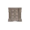Blaie Nightstand, 3 Drawer, 29 inch, Taupe Brown Solid Hardwood Finish