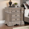 Blaie Nightstand, 3 Drawer, 29 inch, Taupe Brown Solid Hardwood Finish