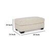 1502202669921a011f07d.jpeg Burgess Ottoman, Ivory Polyester, Soft Cushions, Rectangular 44 Inch