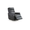 Barrett Power Lift Recliner Chair, Dark Gray Faux Leather, Pillow Back