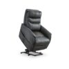 Barrett Power Lift Recliner Chair, Dark Gray Faux Leather, Pillow Back