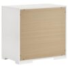 Ivon Nightstand, 2 Drawers, 26 Inch Modern Glossy White Solid Hardwood