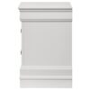 Nim Nightstand, 2 Storage Drawers, 24 Inch, Classic White Molded Trim